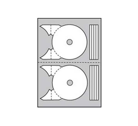 Etikety univerzálne na CD/DVD priemer 117,5 -17mm Agipa 20 hárkov