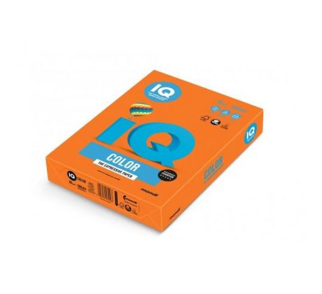 Farebný papier IQ color oranžový OR43, A4, 160g