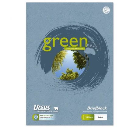 Blok poznámkový Format Werk Ursus Green A4 50 listov linajkový