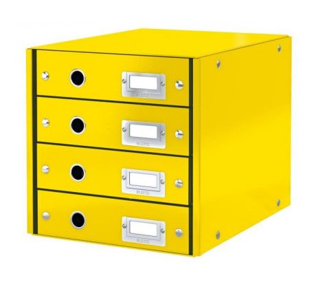 Zásuvkový box Leitz Click & Store 4 zásuvky žltý