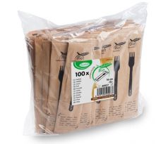 Vidličky drevené 16 cm jednotlivo balená (100 ks)