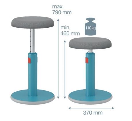 Ergonomická balančná stolička Leitz Cosy Ergo kľudná modrá