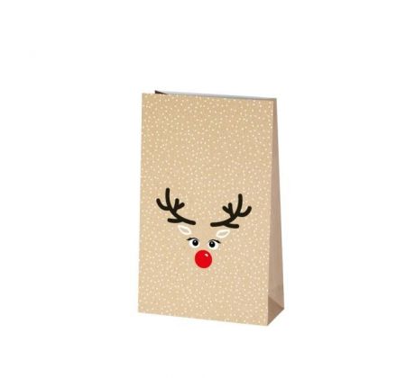 Vianočné darčekové vrecká papierové 14,5x23,5x6cm Los 6ks
