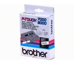 páska BROTHER TX221 čierne písmo, biela páska Tape (9mm) (TX221)