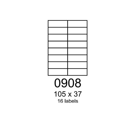 etikety RAYFILM 105x37 univerzálne biele R01000908A (100 list./A4) (R0100.0908A)