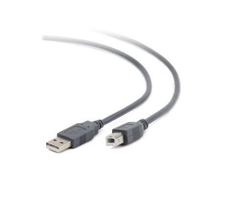 USB 2.0 A-plug B-plug 1,8m cable, grey color (CCP-USB2-AMBM-6G)