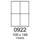 etikety RAYFILM 105x148 univerzálne biele eco R0ECO0922F (1.000 list./A4) (R0ECO.0922F)