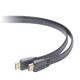 kábel HDMI/M - HDMI/M 1.4 dĺžka 1,8m, CABLEXPERT plochý kábel, čierny (CC-HDMI4F-6)