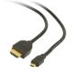 HDMI male to micro D-male black cable with gold-plated connectors, 1.8 m, bulk package (CC-HDMID-6)