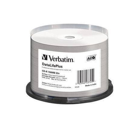 CD-R VERBATIM DTL Printable 700MB 52X 50ks/cake*AZO (43745)