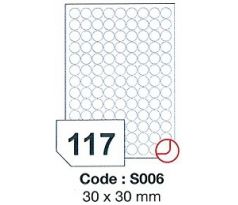 etikety RAYFILM 30mm kruh lesklé transparentné samolepiace laser SRA3 R0400S006A (100 list./SRA3) (R0400.S006A)