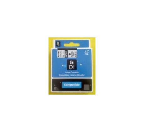 alt. páska pre DYMO 45803 D1, S0720830 Black On White Tape (19mm) (ECO-45803)
