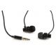 Metal earphones with microphone, "Paris", black (MHS-EP-CDG-B)