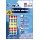 Etikety kruhové 8mm Agipa A5 mix 7 farieb