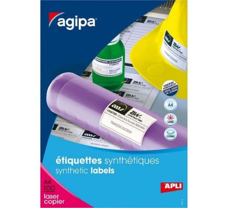 Etikety polyesterové 210x297mm Agipa 100 hárkov