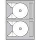 Etikety univerzálne na CD/DVD priemer 117,5 -17mm Agipa 20 hárkov