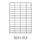 Etikety univerzálne 52,5x21,2mm Etibox A4 100 hárkov