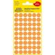 Etikety kruhové 12mm Avery neónovo oranžové