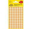 Etikety kruhové 8mm Avery neónovo oranžové