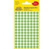Etikety kruhové 8mm Avery neónovo zelené