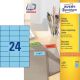 DARČEK - Etikety farebné 70x37mm Avery A4 100 hárkov modré  - Objednaj 1 ks a dostaneš darček 1 ks Drevený podnos /BD ( Platí do 31.8.2025)