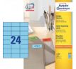 Etikety farebné 70x37mm Avery A4 100 hárkov modré