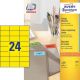 DARČEK - Etikety farebné 70x37mm Avery A4 100 hárkov žlté  - Objednaj 1 ks a dostaneš darček 1 ks Drevený podnos /BD ( Platí do 31.8.2025)