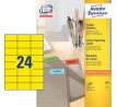 DARČEK - Etikety farebné 70x37mm Avery A4 100 hárkov žlté  - Objednaj 1 ks a dostaneš darček 1 ks Drevený podnos /BD ( Platí do 31.8.2025)