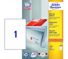 Etikety univerzálne 210x297mm Avery A4 100 hárkov