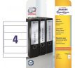 Etikety univerzálne na zakladače 61 x 192 mm Avery A4 25+5 hárkov