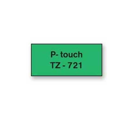 Samolepiaca páska Brother TZe-721 9 mm zelená/čierna