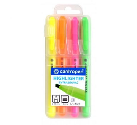 Sada zvýrazňovačov Centropen 2822/4S