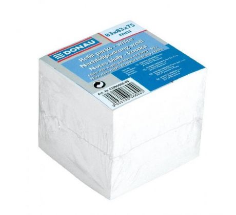Poznámkový bloček kocka nelepená, 83x83x75 mm, biela