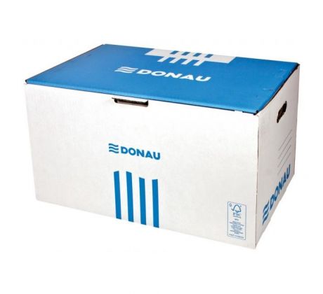 Archívna krabica s predným otváraním DONAU modrá 555×360×315 mm