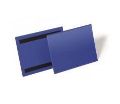 Magnetické vrecko na štítok 210 x 148 mm na šírku 50 ks modré