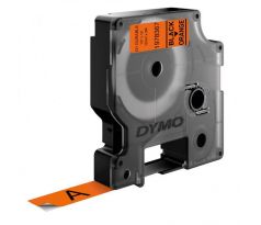 Permanentná vinyová páska Dymo D1 12 mm oranžová/čierna
