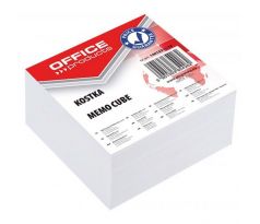 Poznámkový bloček kocka Office products nelepená biela, 85x85x40 mm