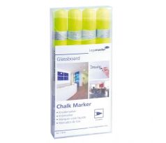Popisovač na tabule Legamaster GLASSBOARD žltý 4ks