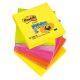 Samolepiaci Z-bloček Post-it, 76x76 mm, neónové farby, 6 bločkov po 100 lístkov