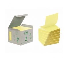 Z-Bločky Post-it recyklované, 76x76 mm, žlté