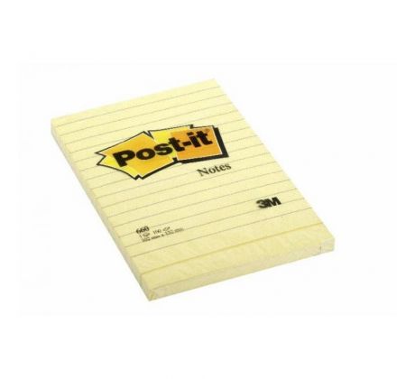 Bloček Post-it 102x152 žltý linajkový