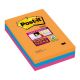 Samolepiaci bloček Post-it Super Sticky 101 mm x 152 mm XXL, dúhové farby, linajkové, 3 bločky po 90 lístkov