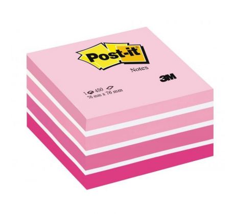 Samolepiaci bloček Post-it 76x76 ružová