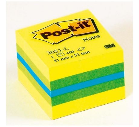 Bloček kocka Post-it, 51x51 mm, mini, mix farieb