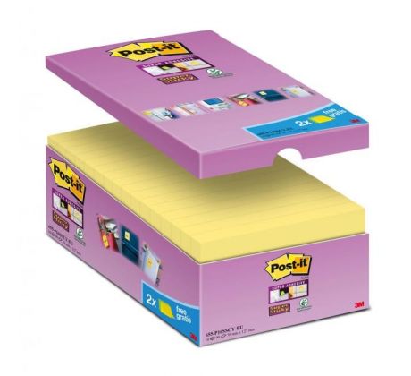 Samolepiaci bloček Post-it Super Sticky žlté 76x76mm 16x90l