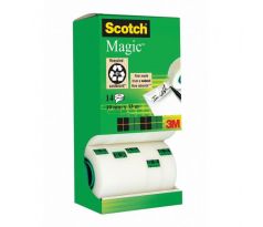 Lepiaca páska Scotch Magic neviditeľná popisovateľná 19 mm x 33 m v krabičke 12+2 zdarma