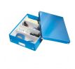 Stredná organizačná krabica Click & Store metalická modrá