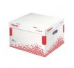 DARČEK - Archívna škatuľa Esselte Speedbox M so sklápacím vekom biela/červená - Objednaj 15 ks a dostaneš darček 1 ks Úložný box s vekom Esselte Home veľkosť kocka biely 3 ks ( Platí do 30.6.2022)