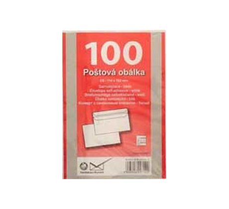 Poštové obálky C6 samolepiace, 100 ks