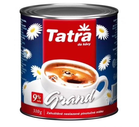 Zahustené mlieko Tatra Grand nesladené plnotučné 9% 310 g